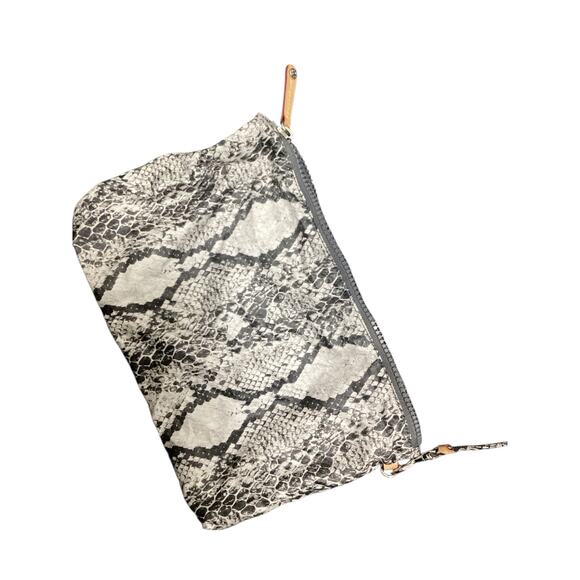MZ Wallace Purse Women’s 1Size Nylon Snake Print Leather Trim Zipper Extra Pouch - Picture 6 of 8
